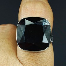 Natural Red Garnet Gemstone Handmade 925 Sterling Silver Ring Size-8 US