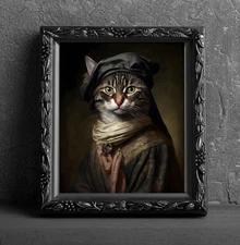 Victorian Tabby Cat 8 x 10 Photograph Photo Picture Art Print Wall Hanging