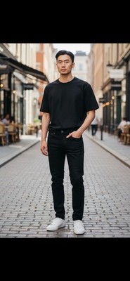 Acne Studios Men's Black Jeans Size 33/32 Style Ace Stay Cash