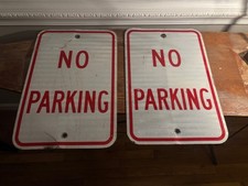 NO PARKING METAL SIGN