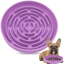 Pet Slow Feed Dog Food Bowl Dish Break Fast Eating Habits Feeder No Choking