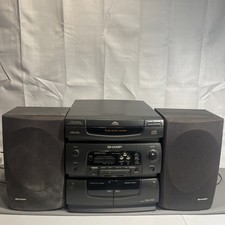 Vintage 1995 Sharp CD-C444 AM/FM Dual Cassette 3-CD Changer Stereo Tested Works