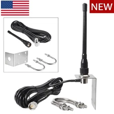 VHF Marine Antenna Low-Profile 156-163Mhz 16.4ft RG58 Coax Cable PL259 Connector