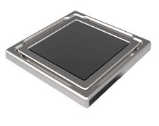 Mert Bodenablauf Duschablauf Ultraflach mit Glas Abdeckung Edelstahl Hochwertig