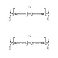 2X Bosch BremsschlÄUche Vorne Passend FÜR VW California Transporter Links+Rechts