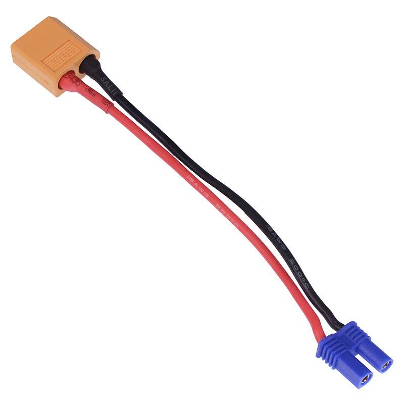 XT60 Male to EC2 Female Adapter Lead 100mm 18AWG RC connector