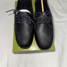 Tory Burch Chelsea Mini Boat Suede Signature Leather Logo Shoe Size 8