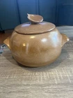 Vintage Frankoma Pottery Bean Pot With lid # 4W Plainsman Brown Casserole