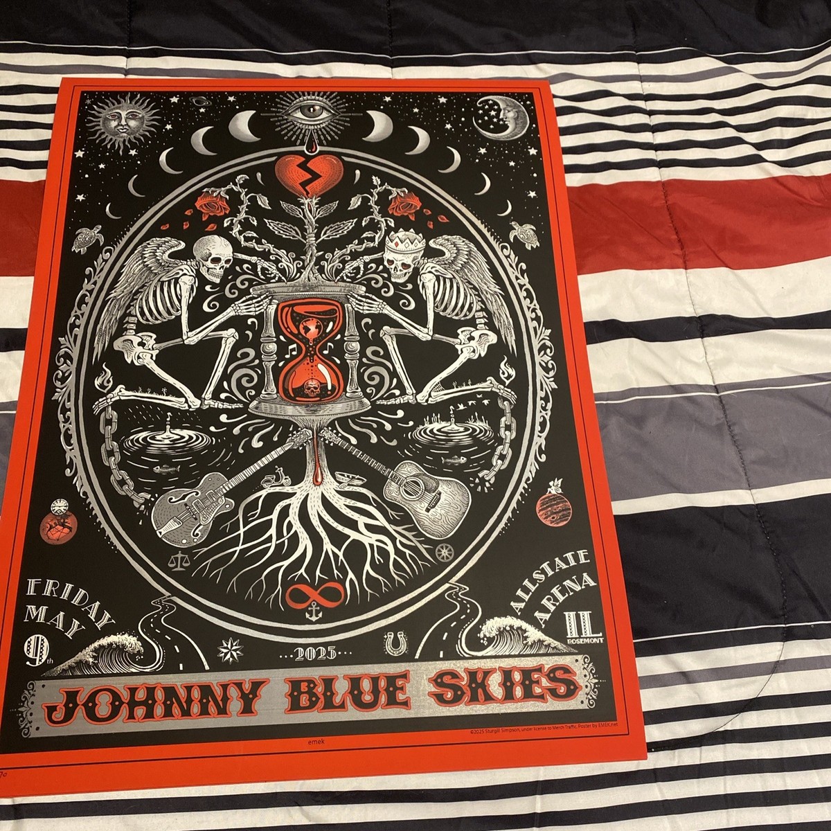 JOHNNY BLUE SKIES POSTER~CHICAGO IL~5/9/25~EMEK~ALLSTATE STURGILL