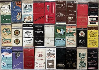 Lot of 27 Wide Matchbook Covers Restaurants Clubs Bars Benny The Bums Park Ave