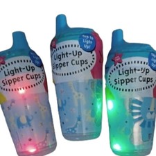 Light-Up 10 oz. Spill Proof Sipper Cups - Blue Set Of 3