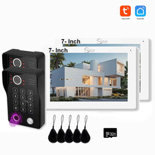 Video Door Phone intercom, 7 Inch Touch Monitor with Wired1080P doorbell system