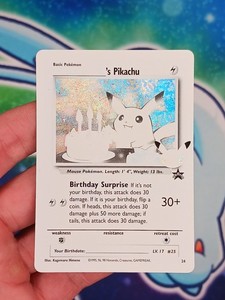 Birthday Pikachu Card | eBay