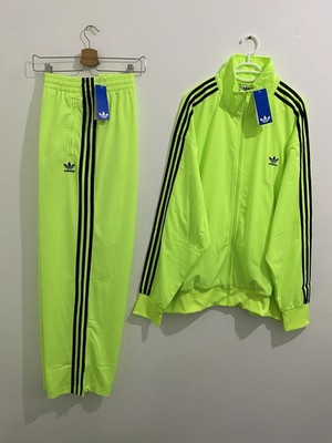 Adidas 2XL Men's Originals Classics Signal Green & Black Firebird Tracksuit