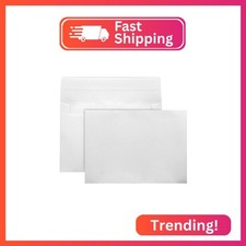 50 Pack White A4 Envelopes - 4x6 Envelopes for Invitations - Printable, Self-Sea