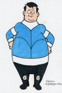 Fred Hembeck Sketch Card: Bouncing Boy Legion of Super Heroes (DC Comics)