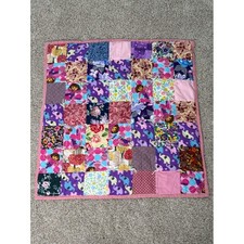 Y2K Handmade Dora the Explorer Patchwork Pink Baby Quilt Kidcore Nickelodeon