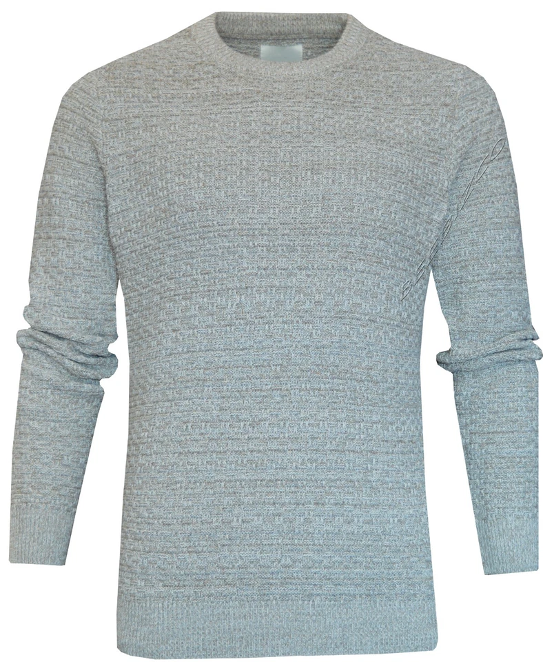 Knitted Jumper Pullover Plain 100% Cotton Crew Neck Top Casual Winter Ex Store - Image 3 of 4