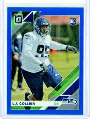 2019 Panini Donruss Optic L.J. Collier Rookie Blue Prizm # 113 122/150