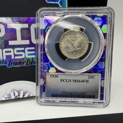 1930 Standing Liberty Quarter PCGS MS64FH Traderbea Purple Core