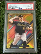2025 Topps Finest 234 Paul Skenes Gold Refractor Rare/20 PSA 10