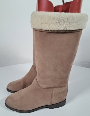 Vintage 80er Bally Suisse Winterstiefel 37 Wildleder Teddyfutter no retro