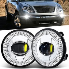 Pair Chrome Led Fog Lights Driving Lamps For Chevrolet Avalanche 2007-2015