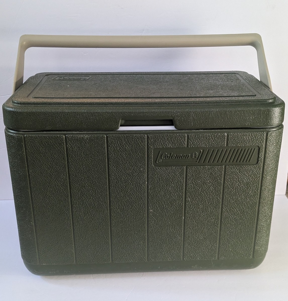 Vintage Coleman Hard Plastic Cooler Avocado Green Model 5277 28