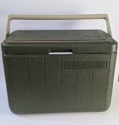 Vintage Coleman Hard Plastic Cooler Avocado Green Model 5277 28