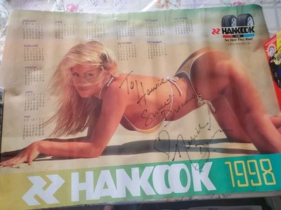 Vintage Auto Collectible 1998 Hankook Performance Tires Pin-Up Calendar Poster