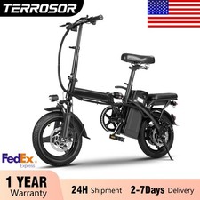 560W Adult Electric Bike 24 MPH 48V 10Ah Removable Battery Folding Electric Bike