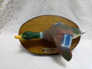 Pato cantando vintage. aprox. 34x22 Cm. Funcional. Probado.