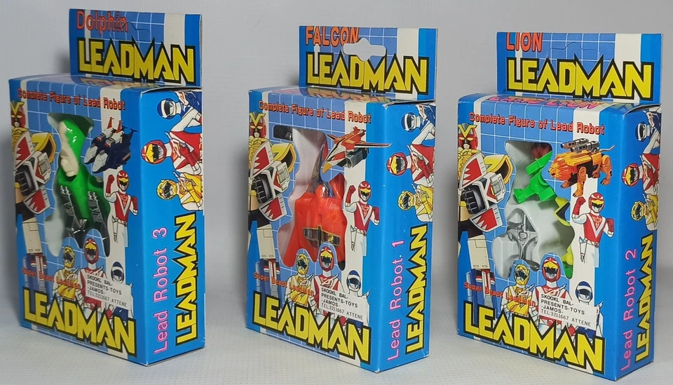 POWER RANGERS VTG 80's LEADMAN LEAD ROBOT SET TRANSFORMING UNUSED - Image 4 of 4