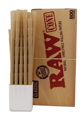 1 Box (800x) RAW Cones Classic King Size 800er Box vorgerollt pre-rolled