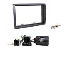 Clarion Lenkradadapter + Doppel-DIN Rahmen Blende für Citroen Jumper 2008-2011