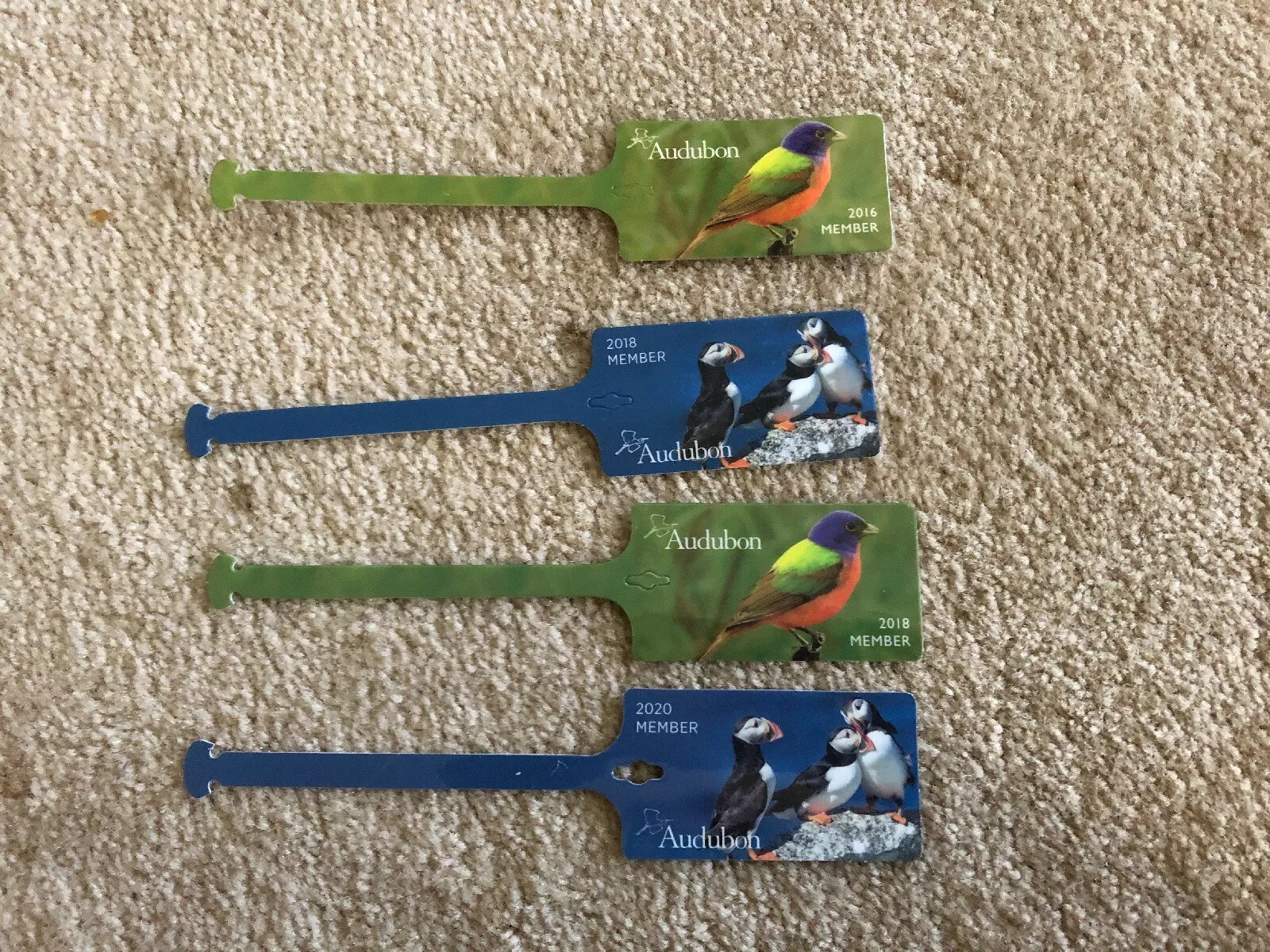 4 Audubon Plastic Luggage Tags eBay