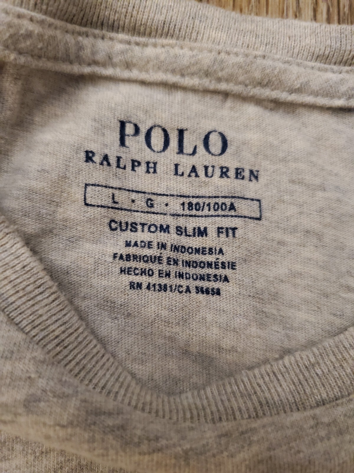 PONY Polo Ralph Lauren T Shirt Grigio Con Cavallo Navy 100% Cotone Uomo Taglia Large