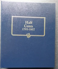 Whitman Half Cent Penny 1793-1857 Coin Album Book #9109