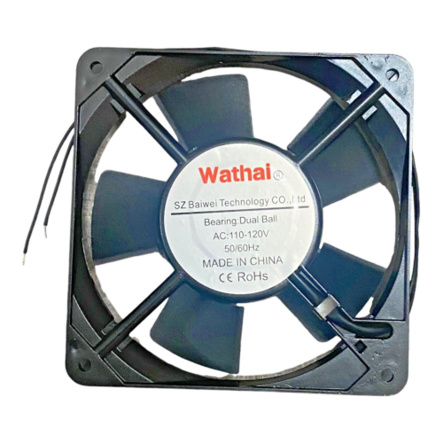 Wathal 4,7” Vierkant Dual Kugellager Lüfter AC110-120V 2-Draht 1” dick