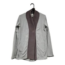 Lululemon Women  s Bliss Break Wrap Jacket Yoga Gray French Terry Size 4