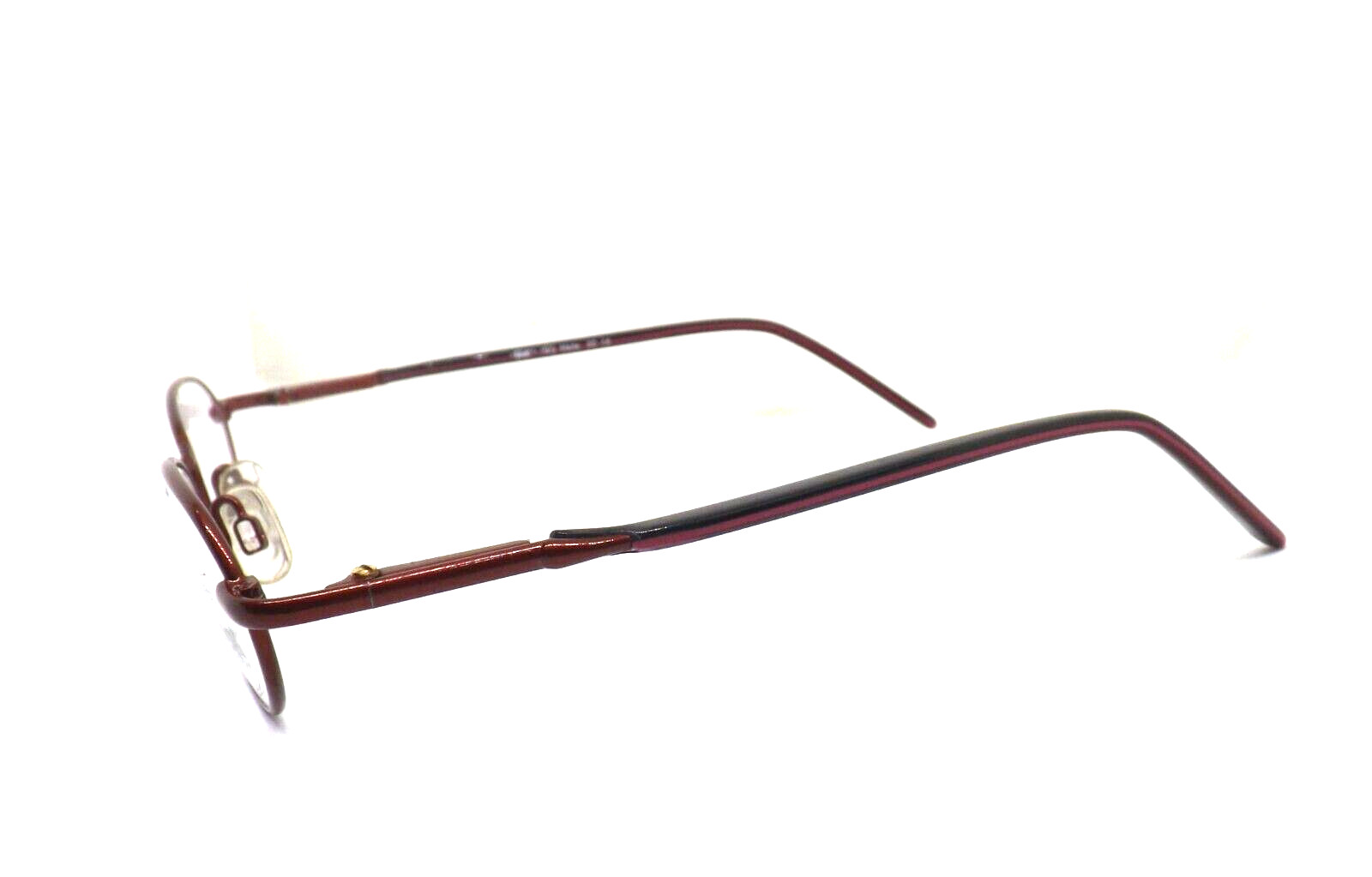 Metal Glasses Frame For Men Women Made In Italy Red Small Look image 3