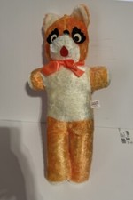 Vintage Superior Toy  Novelty Plush Teddy Bear Carnival Orange  White 22  