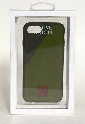 NEW Native Union CLIC 360 Case iPhone 7 Genuine Millerain Canvas Olive Drab