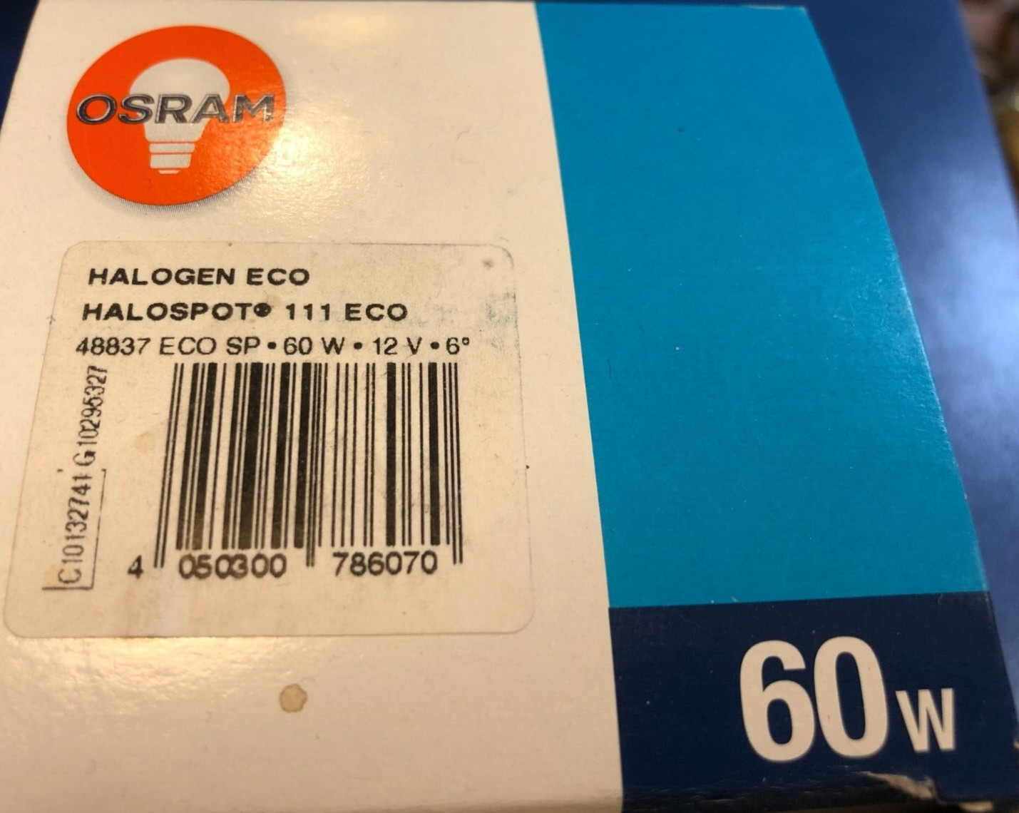 Osram Halogen Reflector Halospot 111 60W(100W) G53 12V Warm White SP 6° Dimmable