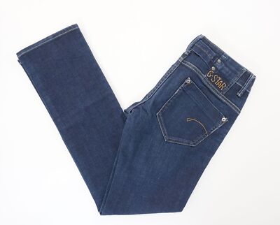 G-STAR Midge Straight WMN Damen Jeans Hose W26 L30 26/30 blau dunkelblau wie Neu