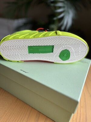 Size 9.5 - Off-White Vulcanized Low Fluo Yellow | eBay