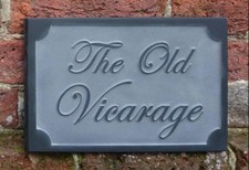 Relief Engraved Slate Sign 400mm/300mm/20mm