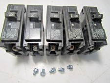   5 SIEMENS 20 AMP CIRCUIT BREAKER 1 POLE BL B120 W/ MOUNTING SCREWS LOT OF 5