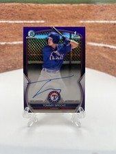 2023 Bowman Chrome Purple Refractor Tommy Specht 1st ROOKIE AUTO 116/250 RANGERS