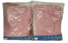 Strawbridge & Clothier American Treasures Pillow Shams Woven Dark Pink New